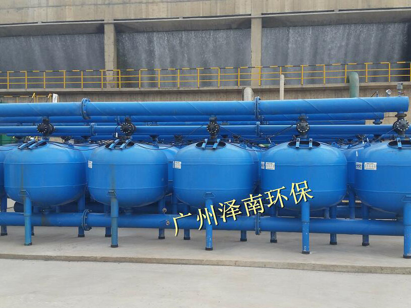 某化工厂冷却循环水旁滤装置-AGF球形浅层砂滤器通过浊度测试验收